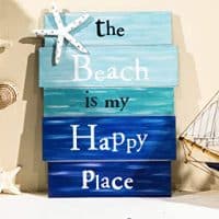 beach wood sign